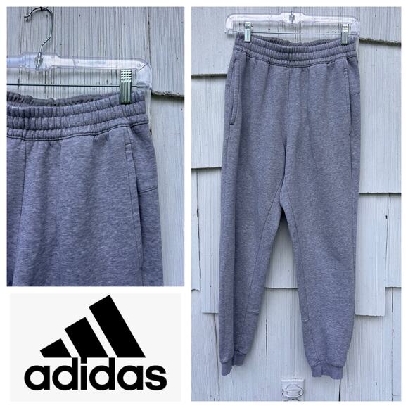 Adidas‎ Heather Grey jogger Sweatpants Small - Picture 1 of 7